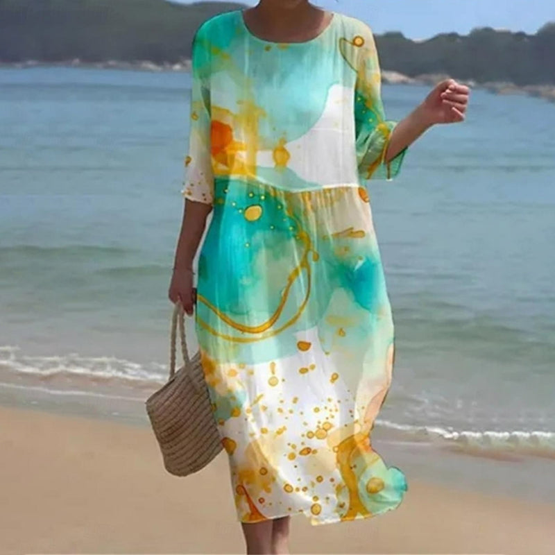 Michela Timeless Dress with Flowers Statement Occasion Edit