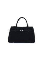 Vintage Buckle-Design Top-Handle Bag
