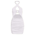 Hollow out Ring Halter Bodycon Dress