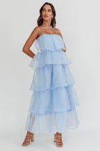 Estefanía Timeless Sunlit Ruffle Cascade Dress Elevated Occasion Wear