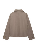 Arina Lapel Button-Up Jacket