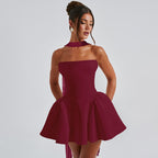Skylene Mini Dress Maroon