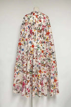 Gloria Statement Round Neck Cape Sleeve Maxi Dress Boutique Collection