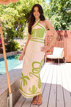 Dixon Halter Dress Green