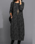 Deva Printed Long Sleeve Dress for Women Modern Trendy Look