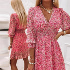 Abigail Minimalist Floral Print Dress for Women Everyday Luxe Edit