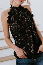 Beautiful in Lace Halter Neck Top - 4 Colors