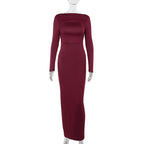 Mulberry Maxi Dress Maroon