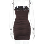 Castro Mini Dress Brown