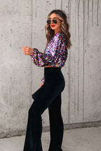 Eye-Catching Sweetie Sequin Cropped Top