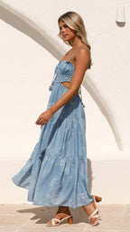 Murphy Maxi Dress Blue