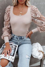 Just Vibing Hollow-Out Long Sleeve Knit Top - 2 Colors