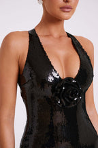 Hexed Bodycon Dress Black