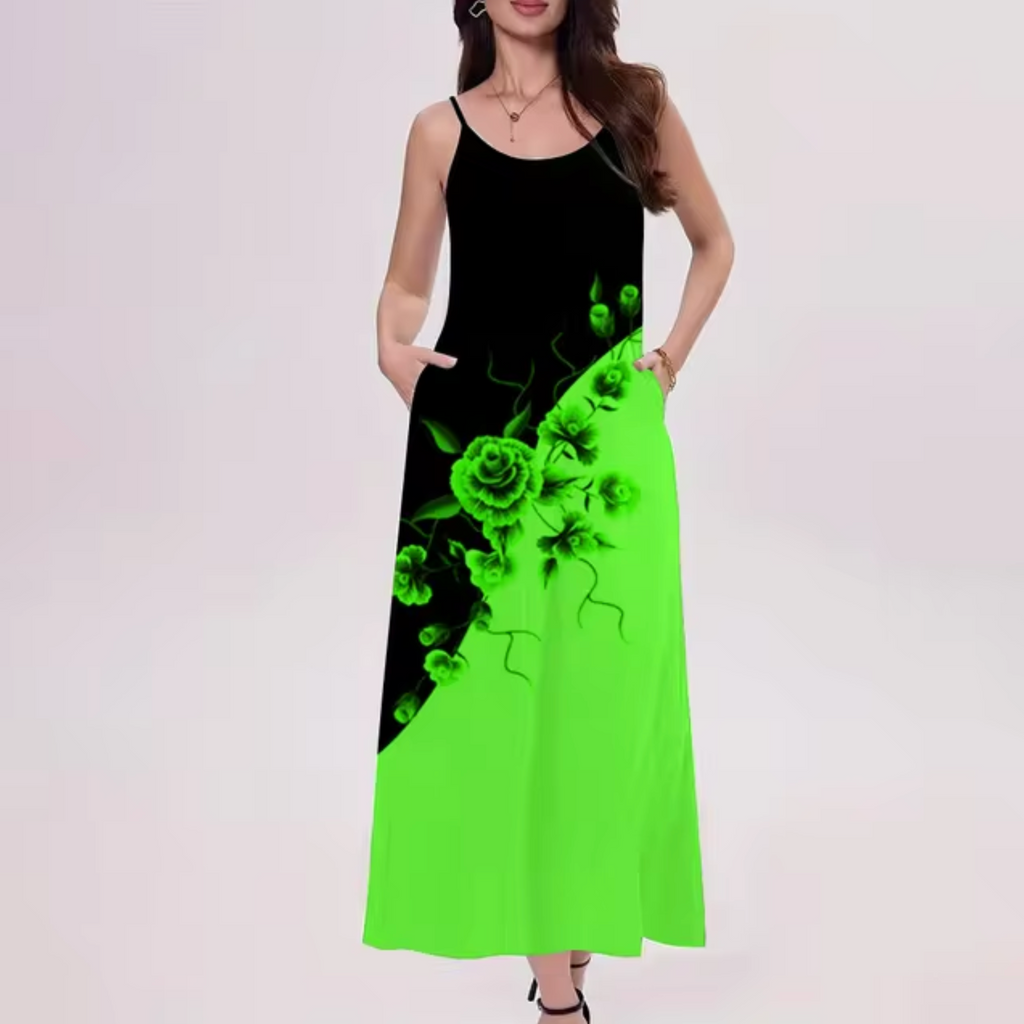 Silvia Boutique Long Color Block Dress Collection