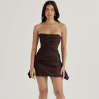 Cassio Mini Dress Brown