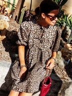 Ariadna Premium Leopard Dress Chic Silhouette Collection