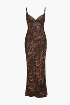 Delia Statement Leopard Print Maxi Dress Elevated Occasion Wear