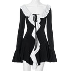 Ruffle Charm 2.0 Mini Dress Black
