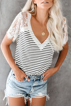 Heart Of Happiness Lace Short Sleeve Top - 3 Colors