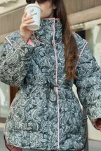 Fashionable and Casual Loose Cotton Printed Long-sleeved Jacket