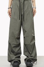 Relaxed Fit Drawstring Waist Cargo Pants