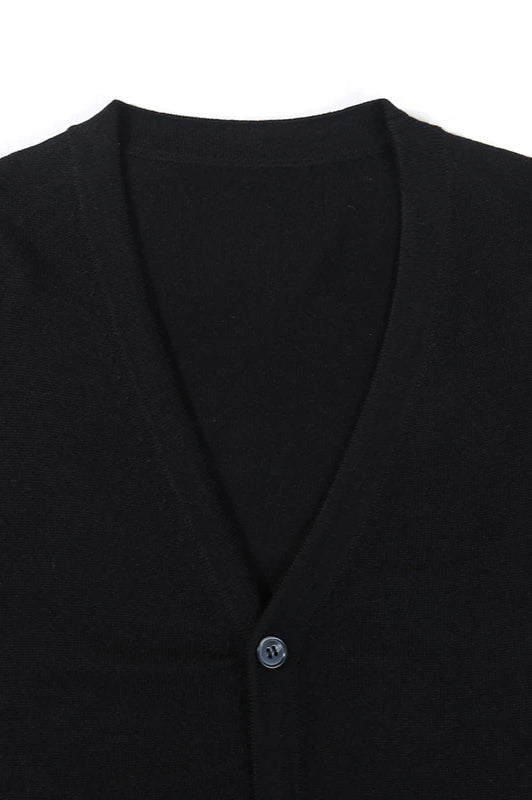 V-Neck Stretch Knit Cardigan