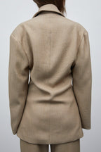 Vintage Double Lapel Loose Fit Blazer