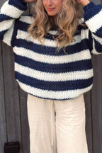 Cotton Candy Navy Stripe Knit Jumper