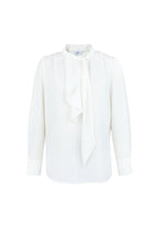 Business Essential White Bow-Tie Blouse