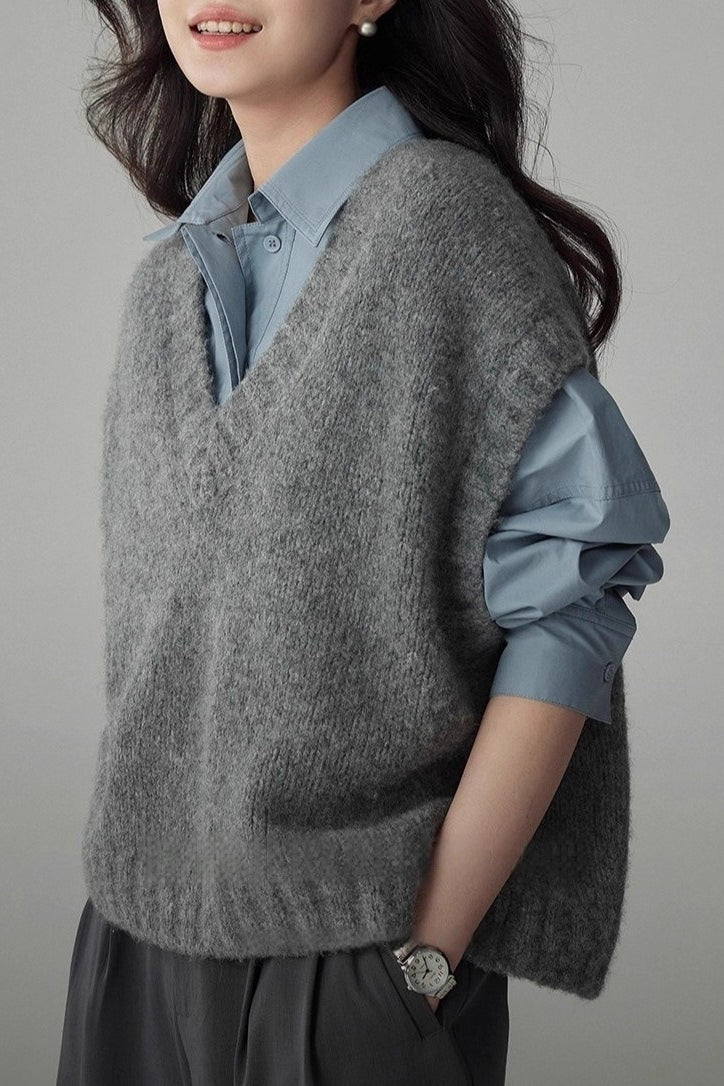 Relaxed Fit Layered Knit Top