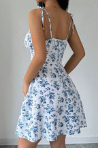 Corset Style Floral Mini Dress