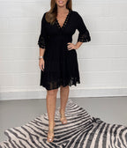 Paloma Premium Graceful Radiance Lace Crochet Dress Statement Occasion Edit