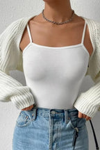 Ribbed Knit Long Sleeve Cardigan