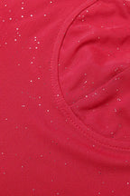 Sheer Asymmetric Ribbon Party Dress