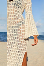 Hollow Knit Beach Cover Up