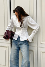 Victorian Ruffle Trim Blouse