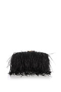 Ostrich feather chain crossbody bag