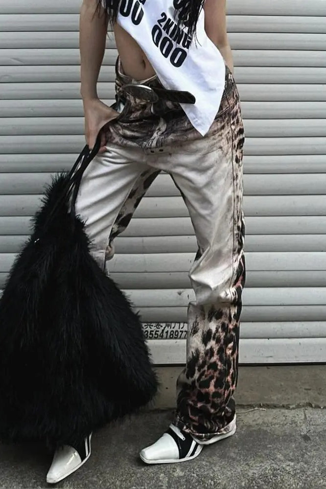 HipHop Leopard Baggy Jeans