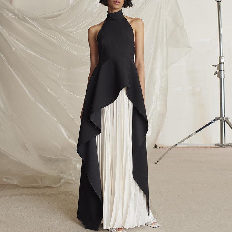 Victoria Layered Stylish Halter Gown Set