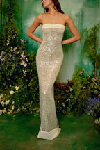 Strapless Sequin Bodycon Birthday Dress