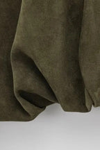 Oversized Suede Bomber Jacket