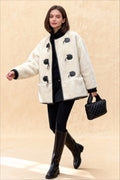 Cashmere Metal Snap Cardigan Coat