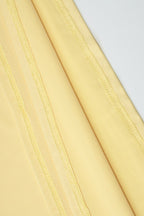 Yellow V Neck Slim Fit Vacation Dress