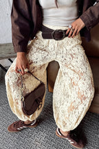 Elegant Lace Harem Pants