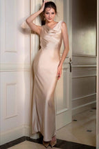 Elegant Satin Sheath Reception Dress