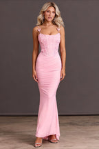 Butterfly LowBack Maxi Slip Dress