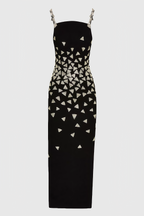 Austin Black Strapless Sequin Maxi Dress