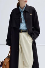 Midi Intellectual Trench Line Overcoat
