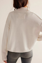 Knitted Jacket Stand Collar Solid Color Cardigan Sweater