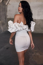 Corset Strapless Ruffle Graduation Party Dress